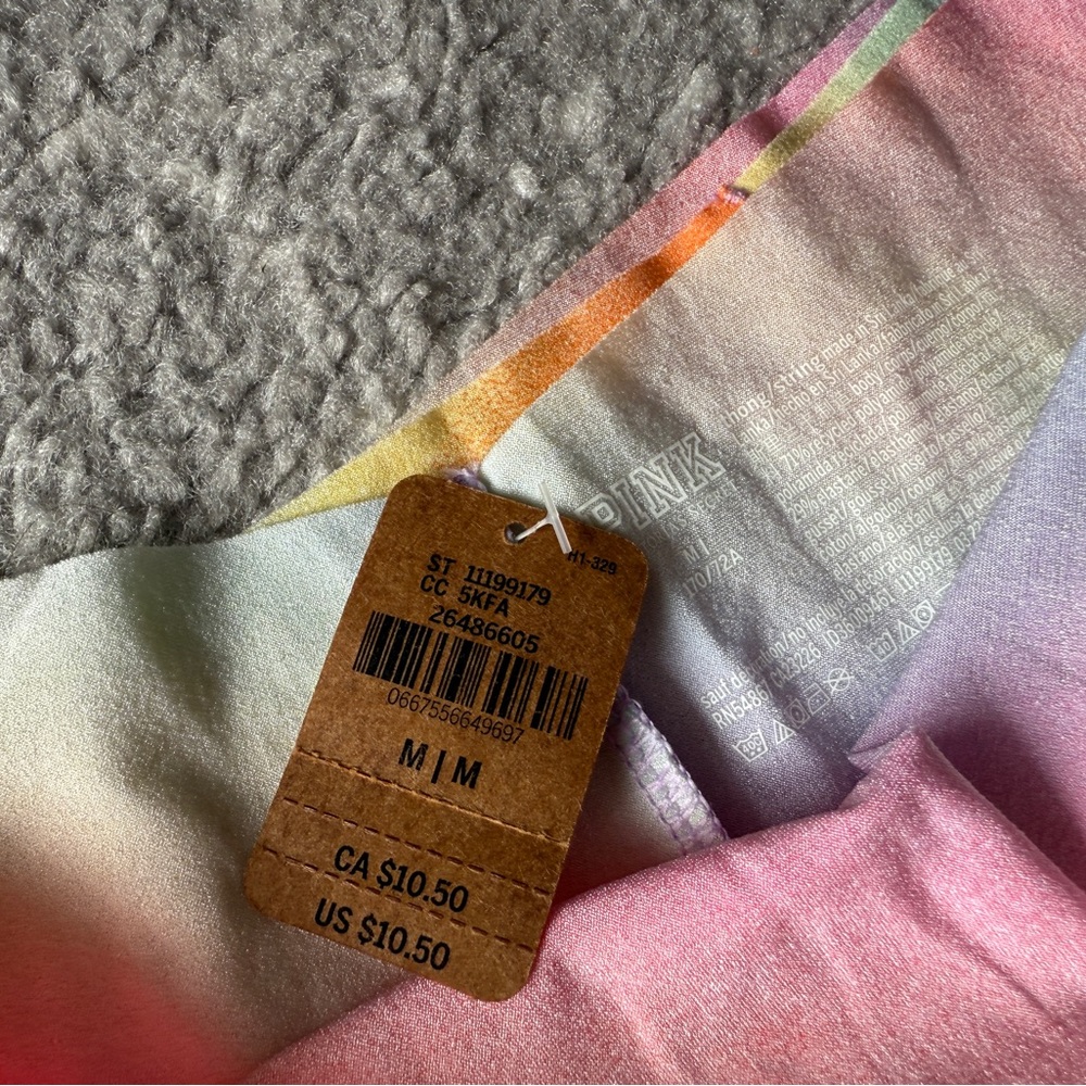 PINK Victoria's Secret Rainbow Underwear SET of 2 - Picture 3 of 4